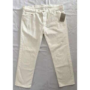 Anthropologie Suzy Denim White Jeans Long  High Rise NEW Women’s Size 30